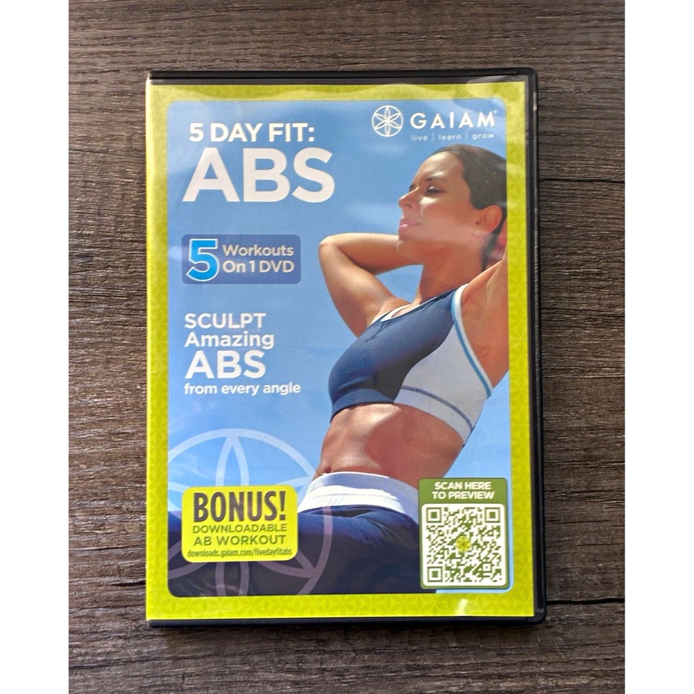 Gaiam 5 Day Fit Abs DVD 2011 Pilates Yoga Workout Rodney Yee Core Conditioning